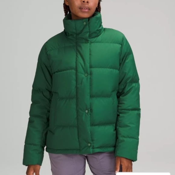 Lululemon Wunder Puff Jacket Coat Puffer Everglade Green 600 Fill Goose Down Sz6 - Picture 1 of 10